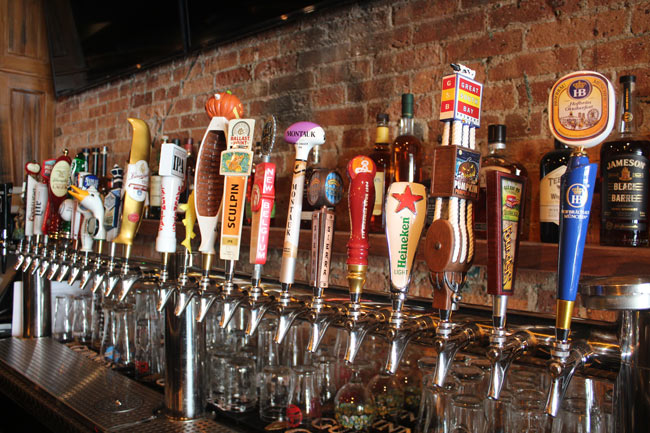 Large Assortment of Beers on Tap