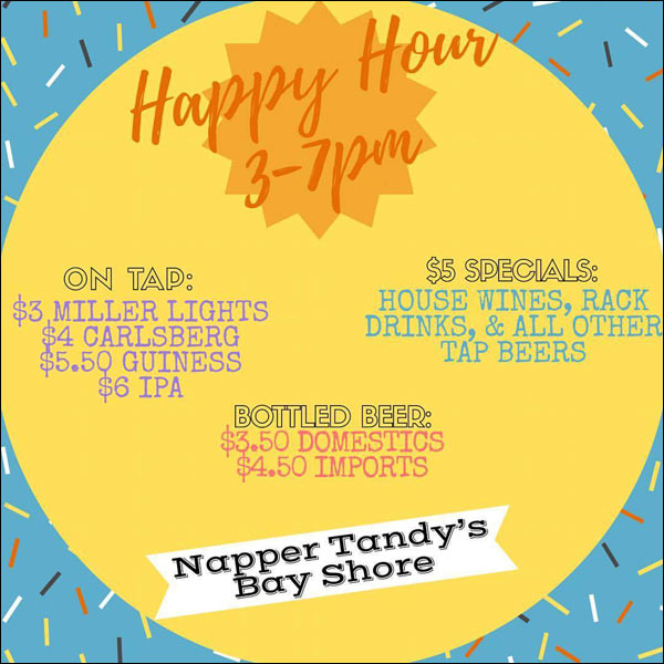 SPECIALS Napper Tandys Bay Shore, Bars in Bay Shore, Restaurants in
