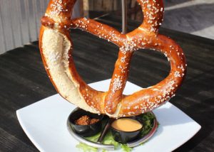 Big Bavarian Pretzel with 3 Dipping Sauces